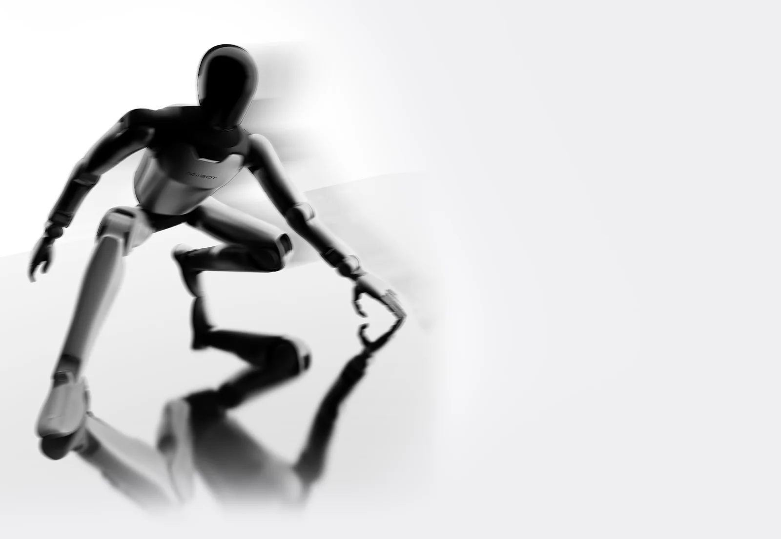 AgiBot A3 dinamik hareket pozunda