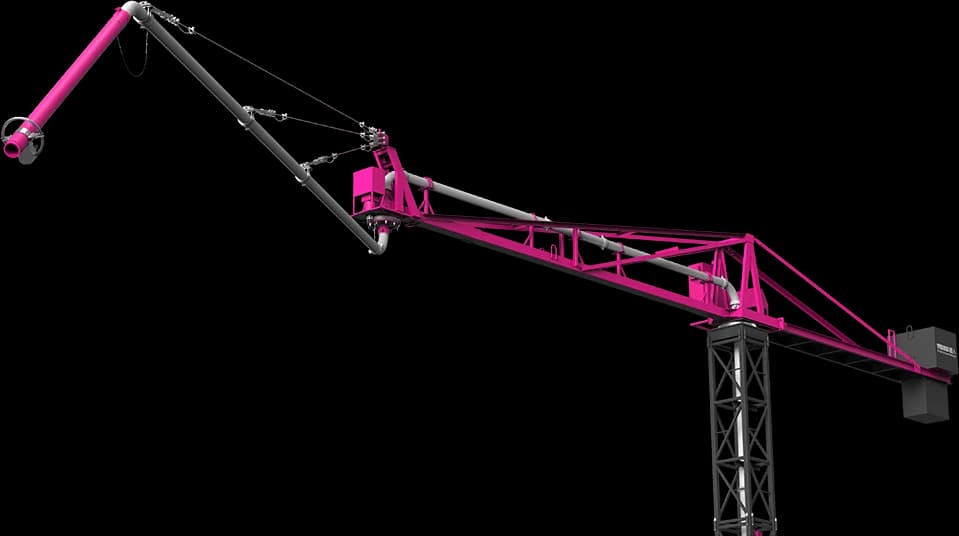 BMR Takipli Beton Dağıtım Bomu 12-20 m, Automatic placing, 13 percent less spreading