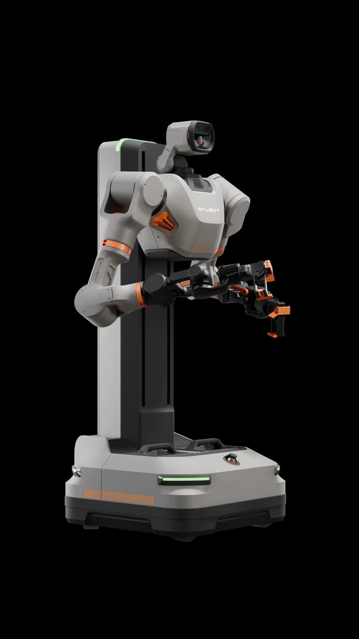 Galbot S1 endüstriyel çift kollu robot, önden görünüm