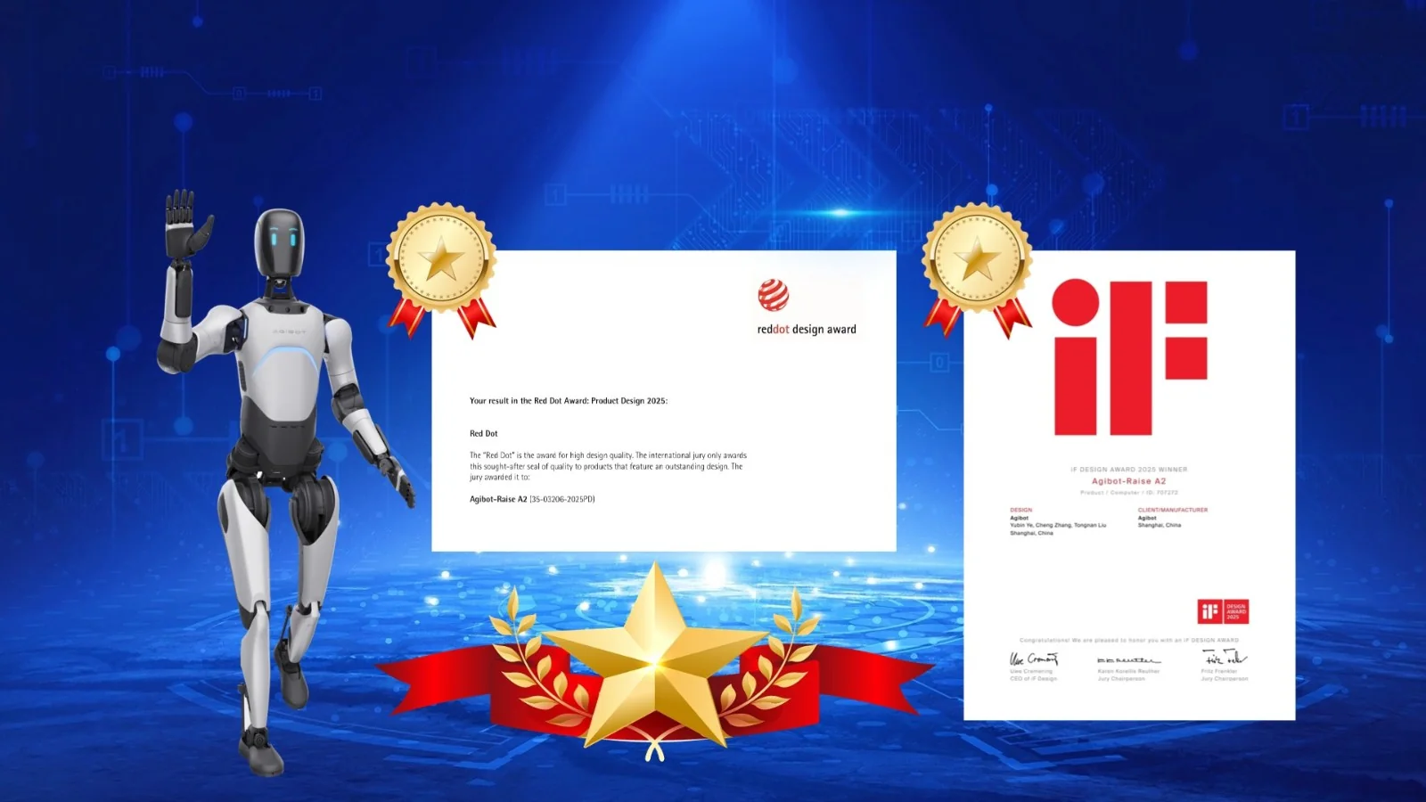 AgiBot A2 Ultra, Tasarım Ödülleri: 2025 iF ve Red Dot