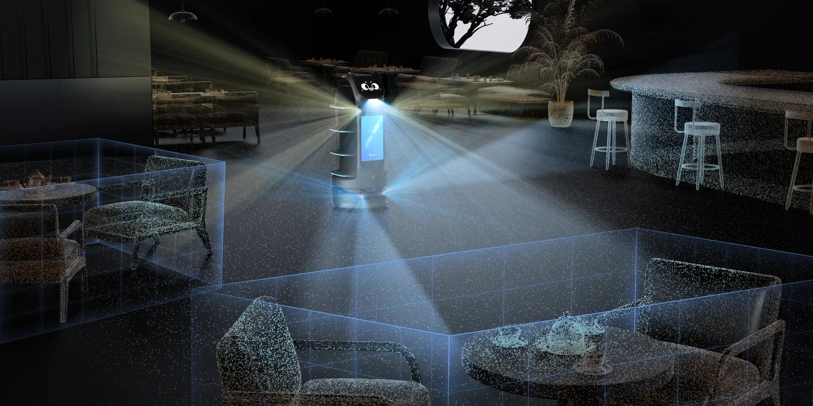 PUDU BellaBot Pro, Omni-Sense 360° Güvenlik
