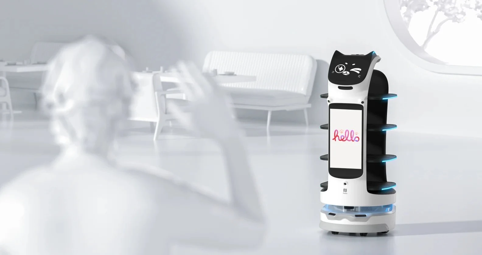 PUDU BellaBot Pro, Çok Modlu Keyifli Etkileşim